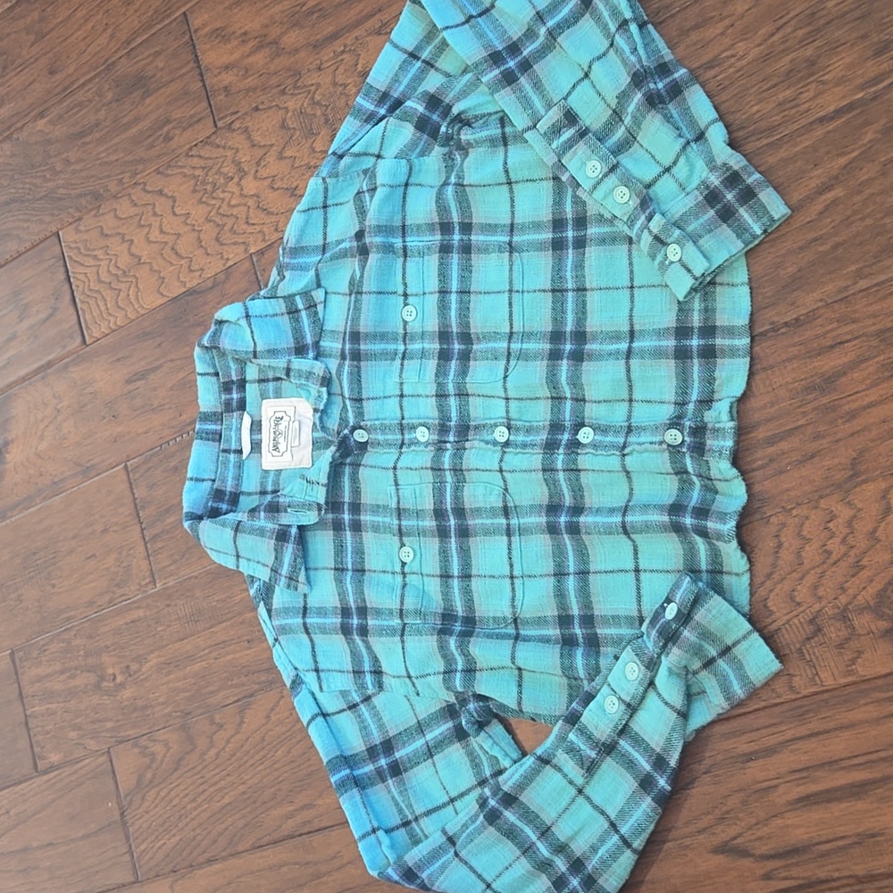 American Eagle Cropped Flannel Top